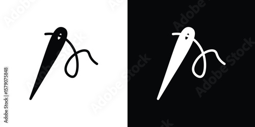 Obraz na płótnie Needle icon. Vector illustration. Silhouette in black color