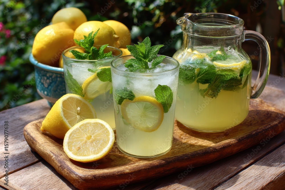 Fototapeta premium Lemon and Mint Lemonade 