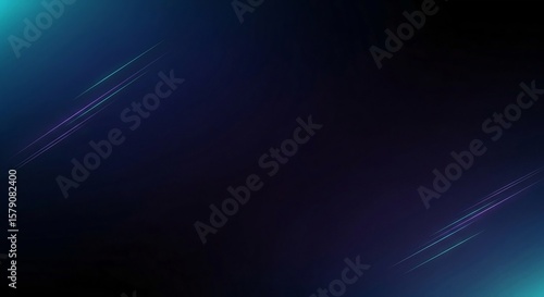 Dark Abstract Gradient Background with Subtle Neon Lines