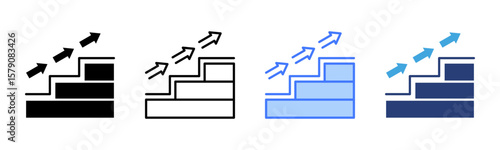 Steps icon sheet multiple style collection