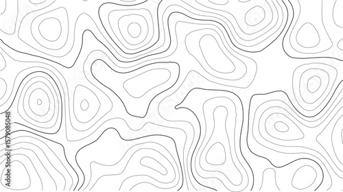 Topography terrain illustration with retro explorer vibe showcasing mountain contours, valley lines, and old-world mapping aesthetics, perfect for educational, environmental, or travel-related use.