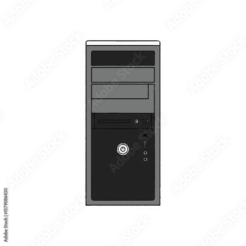 portable radio isolated on white background