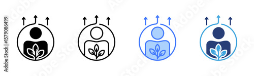 Self Improvement icon sheet multiple style collection