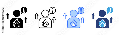 Motivation icon sheet multiple style collection