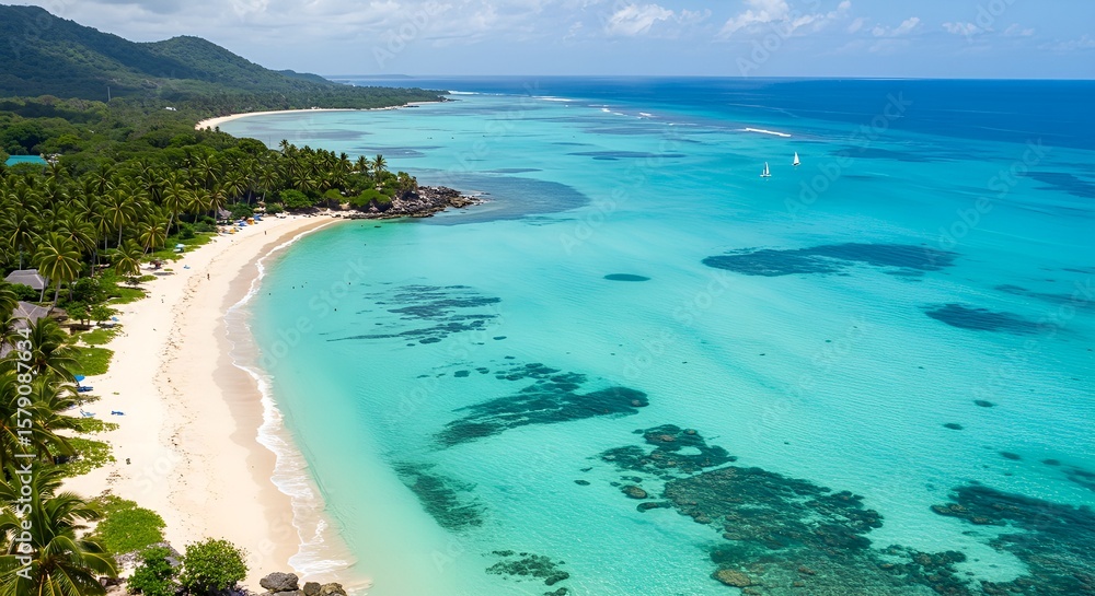 Idyllic Tropical Beach Sunset – Exotic Vacation Destination Idyllic Tropical Beach Sunset – Exotic Vacation Destination