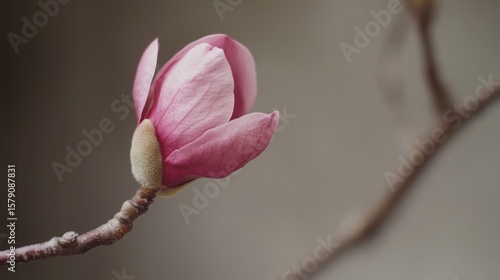 Soft pink magnolia blossom