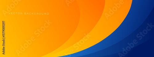 Modern orange and blue wave abstract background, ideal for corporate designs, presentations, and digital media.