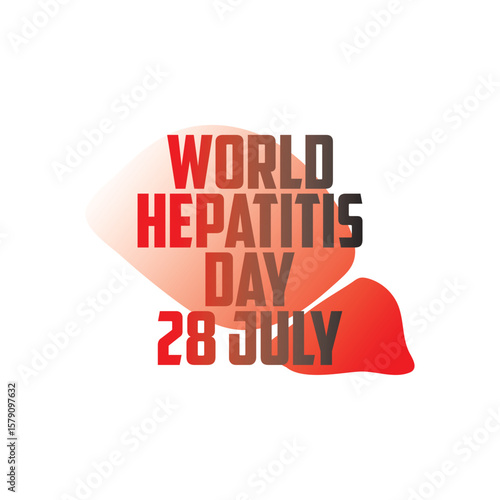 World Hepatitis Day Banner with Heart Illustration and Gradient Design – 28 July Awareness