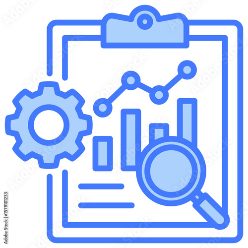 Reports Blue Icon