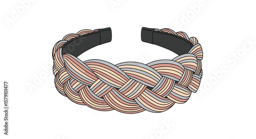 Braided wide headband for women fashionable woven hair accessory
