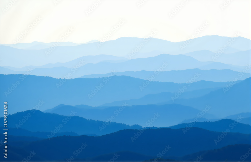 Blue Mountain Ranges in Layers Blue Mountain Ranges in Layers
