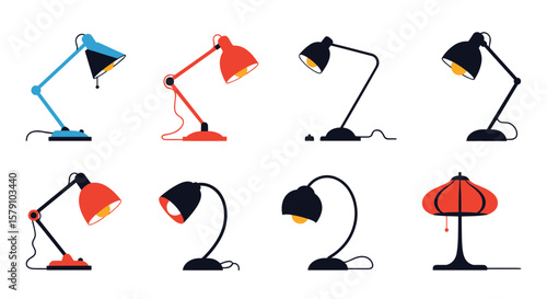 Collection of modern adjustable desk lamps for home and office lighting needs