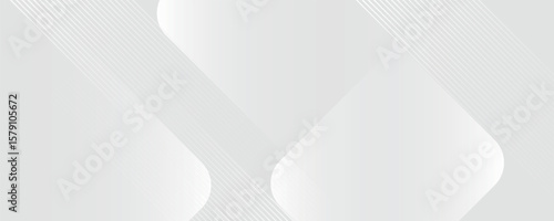 background design with diagonal line pattern in grey colour. Vector white horizontal template for business banner, formal invitation backdrop, luxury.