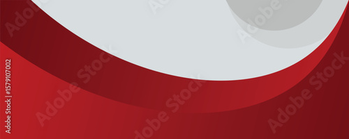 Red curve on a white background vector. Dynamic shapes composition. Creative illustration for poster, web, landing, cover, greeting, EPS 1