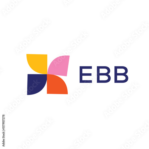 Free Download EBB Letter Initial Logo Design Template Vector Illustration - GFXLoad
