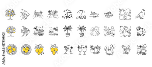 Hand drawn chalk wedding illustrations for poster, placard or save the date. Wine champagne glass cheers, fountain, bride and groom for invitations to wedding ceremony party line art sketch style