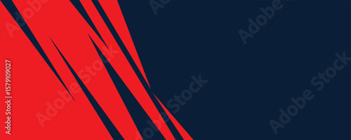 Abstract blue banner design vector, dynamic sporty horizontal background template for media promotion or web banner