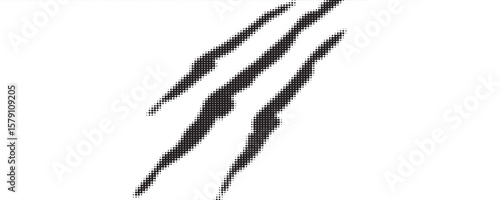 Claw mark.Tiger claw.Black scratch.Beast claw.