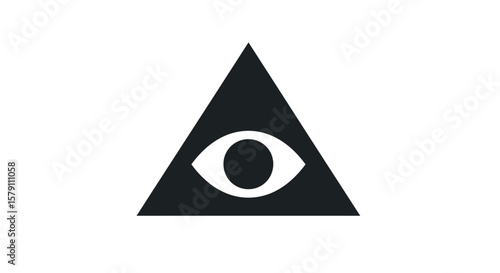 All-Seeing Eye in Triangle Symbol