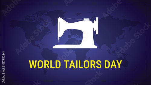 World tailors day, dressmaking and fashion design, sewing machine, textile artistry skills