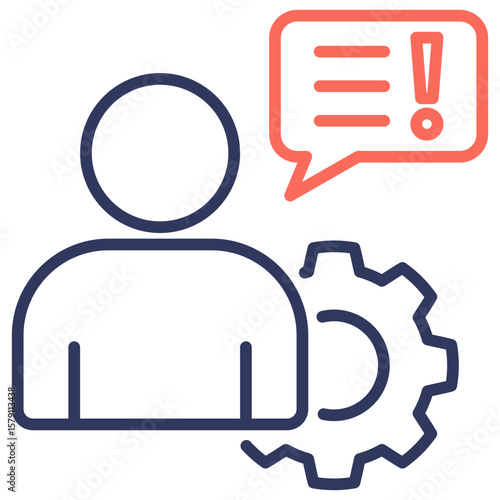 Complaint Handling Dual Tone Icon