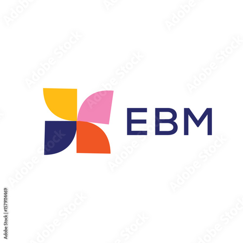 Free Download EBM Letter Initial Logo Design Template Vector Illustration - GFXLoad