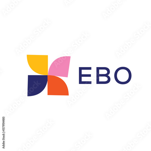 EBO Letter Initial Logo Design Template Vector Illustration