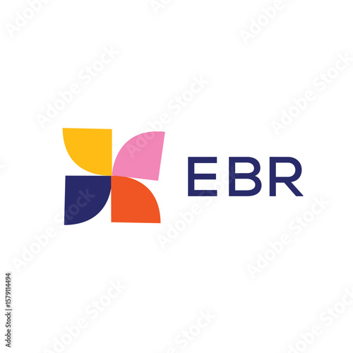 Free Download EBR Letter Initial Logo Design Template Vector Illustration - GFXLoad