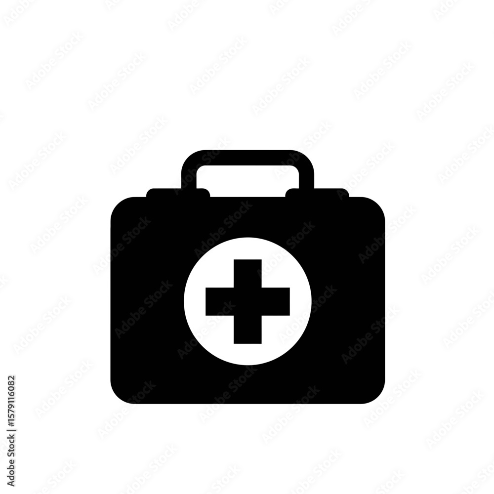 First Aid Essentials: A bold silhouette of a first aid kit, symbolizing immediate care and readily available medical assistance, is the focal point. First Aid Essentials: A bold silhouette of a first aid kit, symbolizing immediate care and readily available medical assistance, is the focal point.