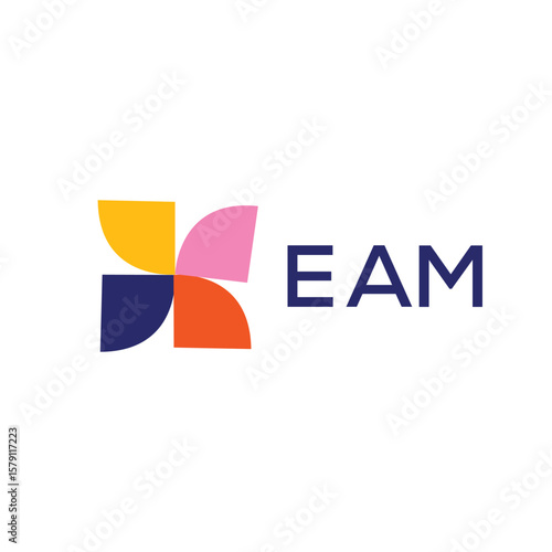 EAM Letter Initial Logo Design Template Vector Illustration