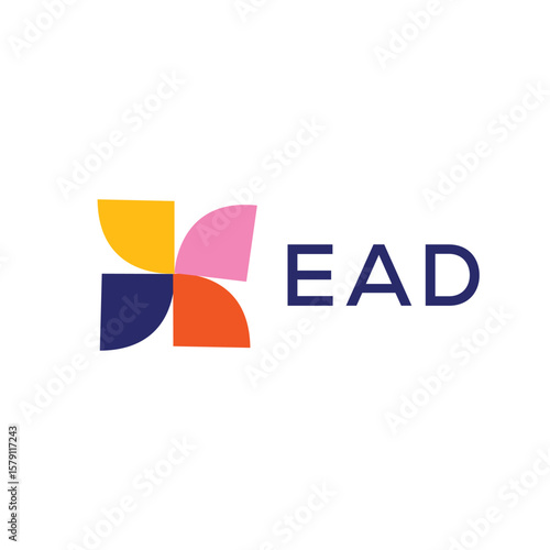 EAD Letter Initial Logo Design Template Vector Illustration