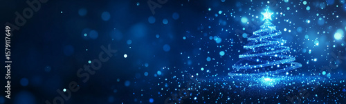 A winter scene with a magical Christmas Tree