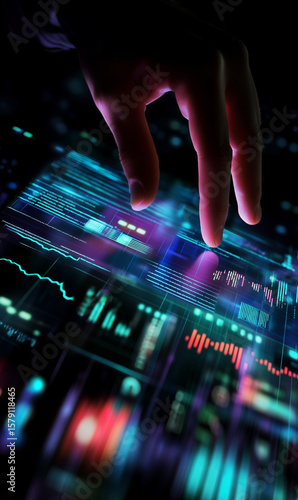 Digital marketing futuristic concept