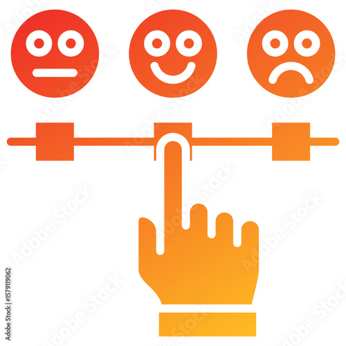 Satisfaction Glyph Gradient Icon