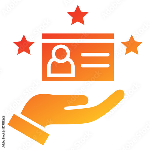 Loyalty Program Glyph Gradient Icon