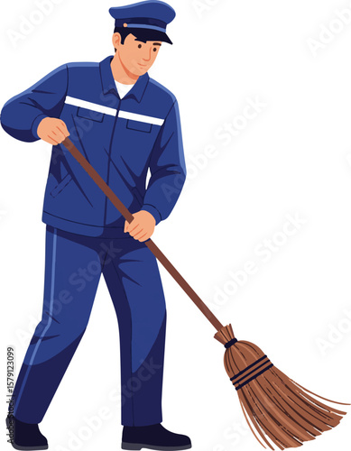 Vector Flat 2d of janitor