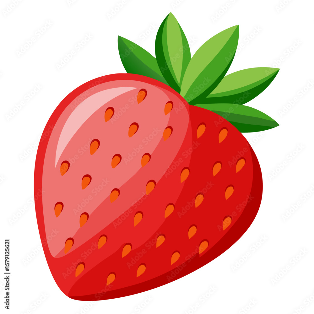 Obraz premium Fresh Strawberry Isolated on White