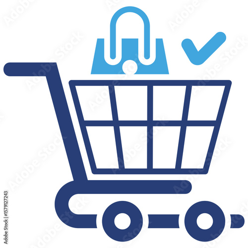 Shopping Cart Two Color Icon