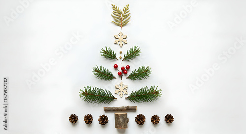 Wallpaper Mural Minimalist Christmas Tree Design Perfect for Holiday Cards Torontodigital.ca