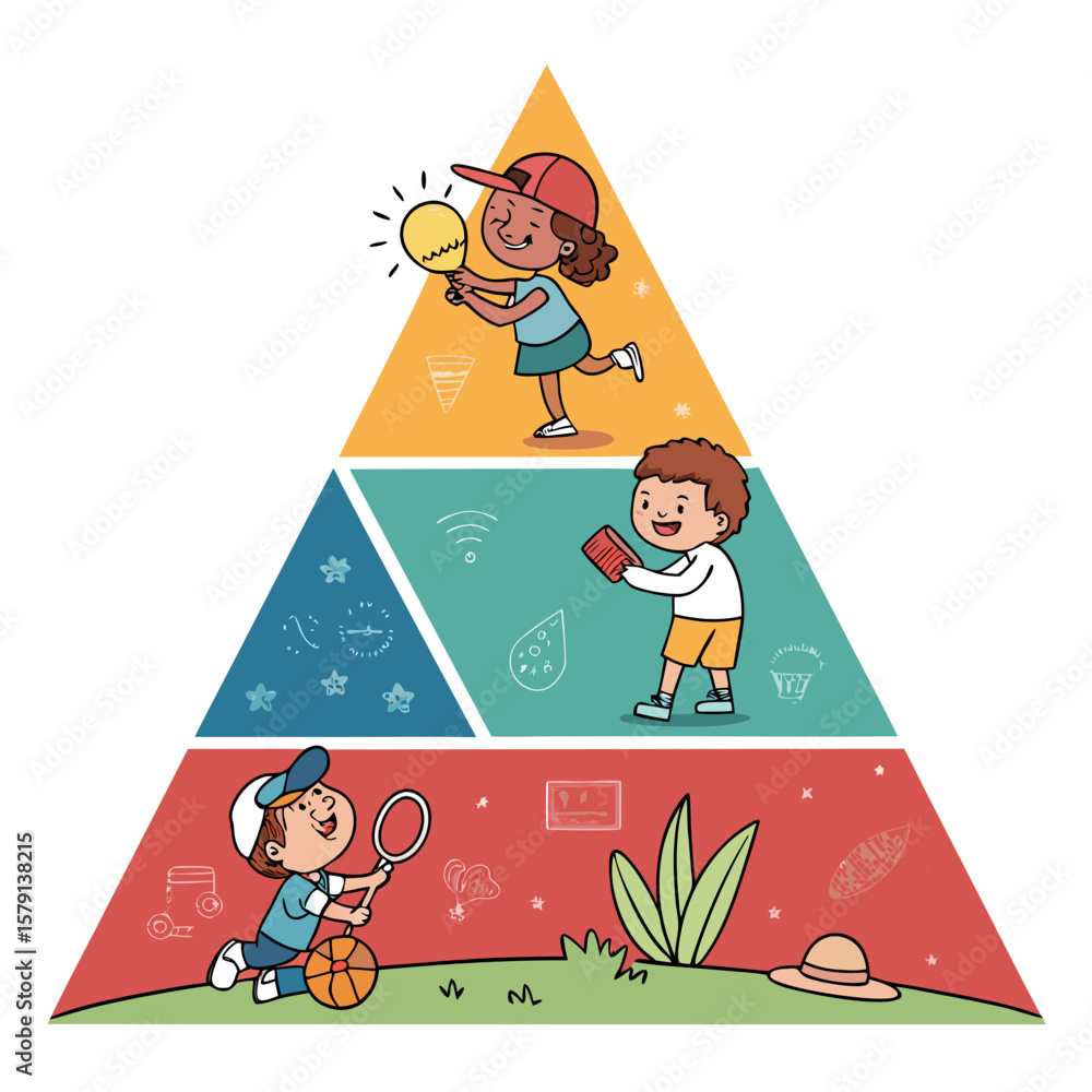 Naklejka premium Awe-inspiring Create Bold Stroke Pyramid Infographic Editorial Quality Content Serene Peaceful Atmosphere Perfect for Commercial Marketing Projects Commercial Ready Professional Content Creative Asset