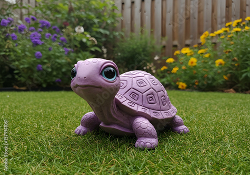 Wallpaper Mural Adorable Purple Turtle Garden Statue Cute Decor Torontodigital.ca