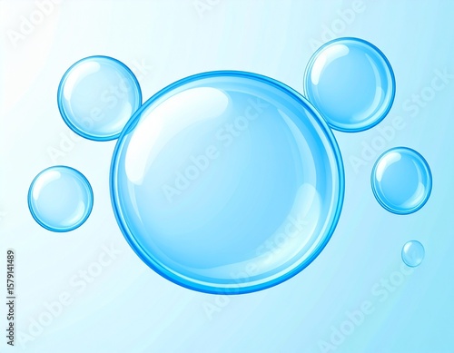 blue bubble background