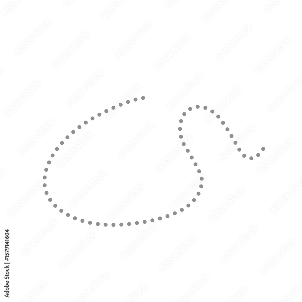Obraz premium curved dotted line