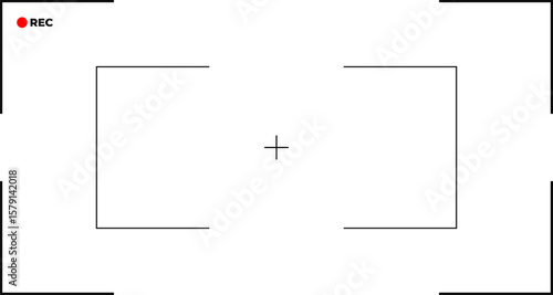 Camera Viewfinder Frame with REC Indicator – Recording Screen Overlay

