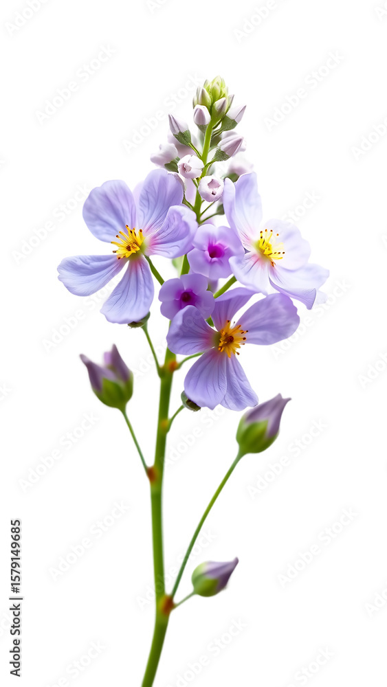 A Myosotis flower wildflower flowers illustration watercolor vertical isolated on white background A Myosotis flower wildflower flowers illustration watercolor vertical isolated on white background