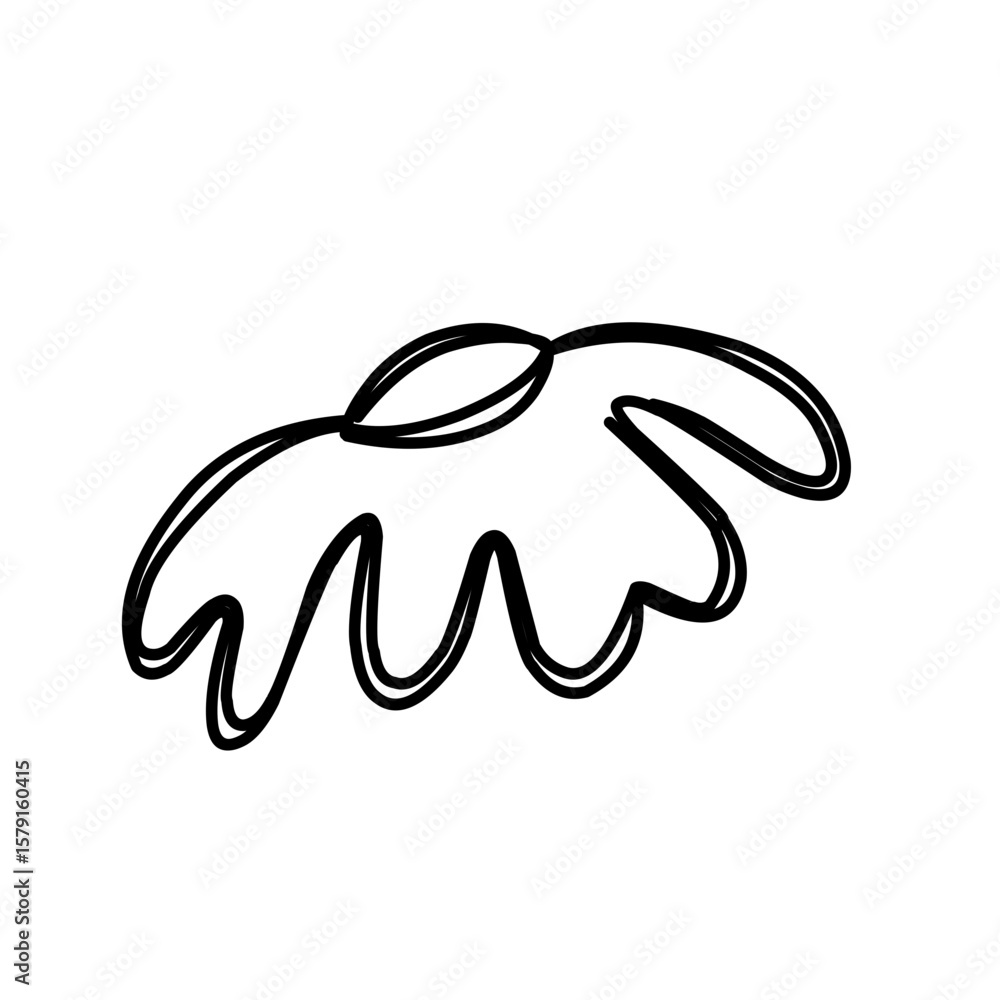 Obraz premium hand drawn doodle flowers