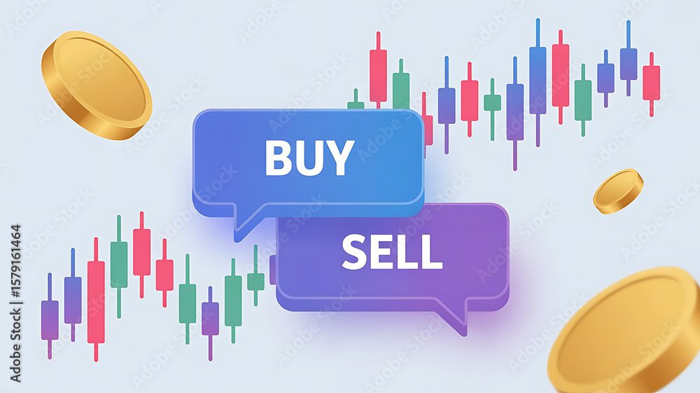 Naklejka premium Buy and Sell Switch Interface