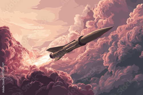 Ballistic missile flying in the stratosphere