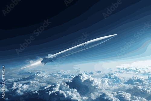 Ballistic missile flying in the stratosphere