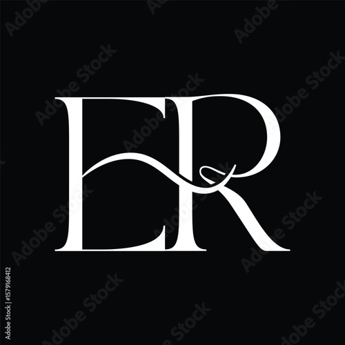 Initial letter ER logo design 